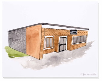 Scorps (near UNH – University of New Hampshire – Durham, NH) Hand-Painted Watercolor Print