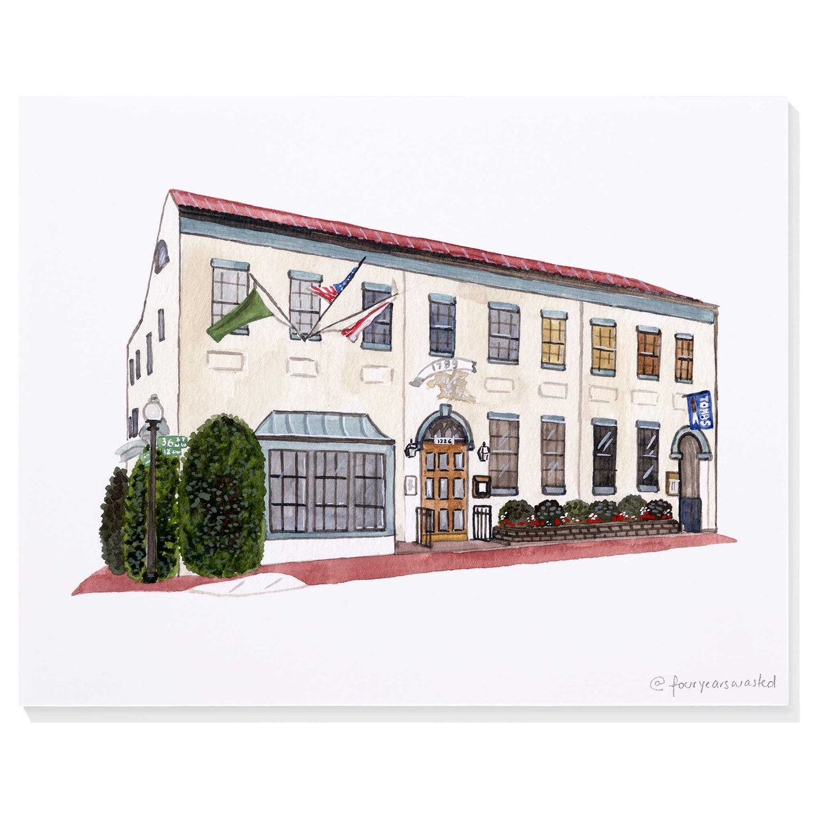 11x14 White Frame Georgetown 1789 & The Tombs (our engagement party location)