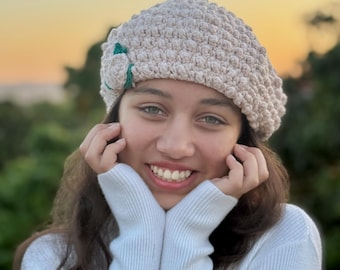 Easy Crochet Beret Pattern | Bobby Hat, 6 Sizes (Instant Download)