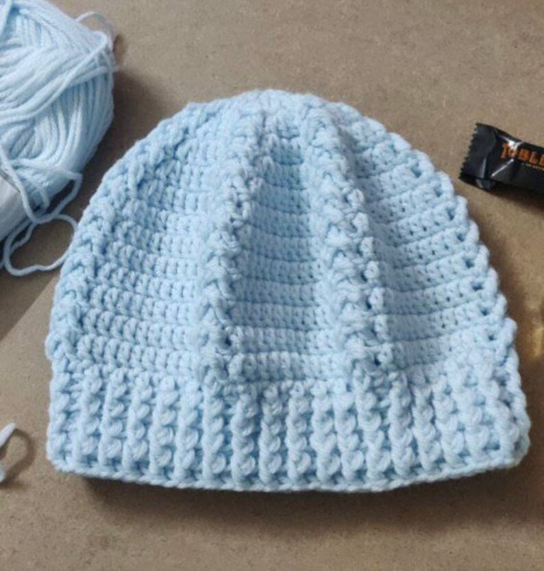 Crochet Hat PATTERN, Fall Notes Beanie Hat, All sizes from Infant to Child to adult, Digital download image 6