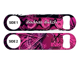 Personalized Hot Pink Bartender Bottle Opener: Custom Bar Blade