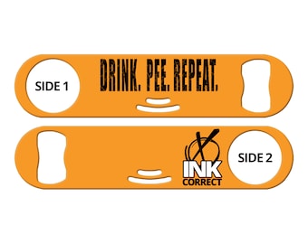 Custom Bartender Bottle Opener: Personalized Bar Key with Spinner Ring