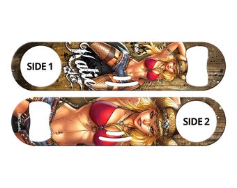 Jamie Tyndall Art Bottle Opener: Bartender's Speed Opener with Strainer