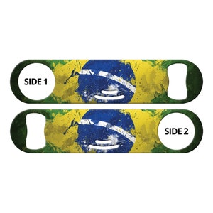 Brazil Flag Gift for Bartender Gift Bottle Opener Brazilian Flag Gift Bottle Opener Bartender Church Key Strainer Speed Bottle Opener Gifts