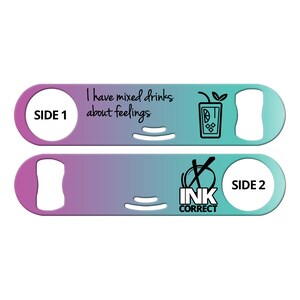 Bartender Bottle Openers Custom Bottle Openers Personalized Bottle Opener Church Keys Mixed Drinks About Feelings Strainer Speed Openers