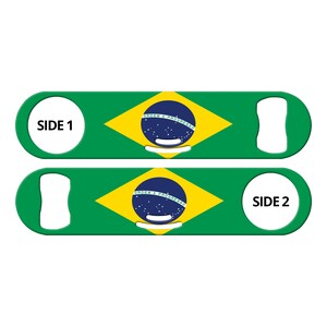 Brazil Flag Gift for Bartender Gift Bottle Opener Brazilian Flag Gift Bottle Opener Bartender Church Key Strainer Speed Bottle Opener Gifts