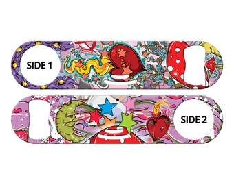 Custom Bartender Bottle Opener: 3-in-1 Bar Blade with Strainer