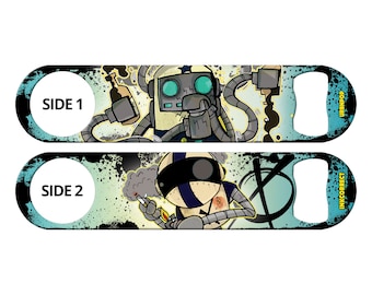 Robot Bartender Bottle Opener: Urbn Pop Art, Personalized Bar Blade