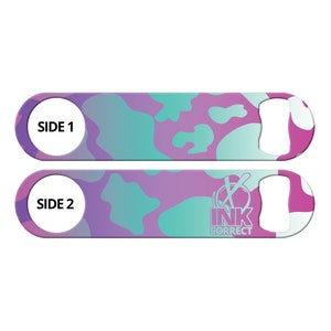 Cow Skin Print Bartender Bottle Opener: Violet Glam Bar Blade