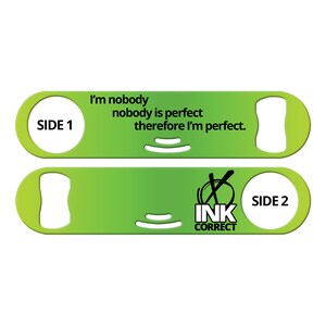 Bartender Bottle Opener Bartender Bar Key Bottle Opener Nobody Is Perfect Speed Openers Strainer Bartender Can Openers Flat Bottle Openers