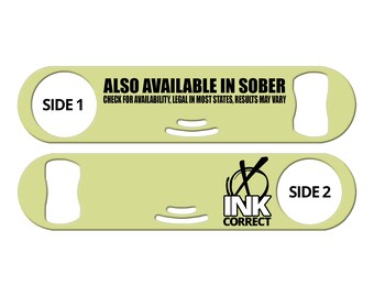 Custom Bartender Bottle Opener: 3-in-1 Bar Key with Strainer