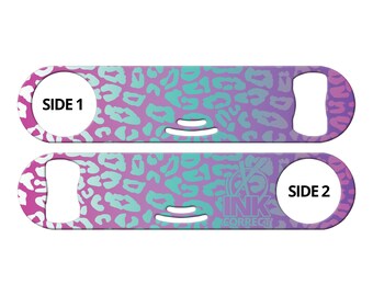 Personalized Cheetah Print Bartender Bottle Opener: Bar Blade Multi-Tool