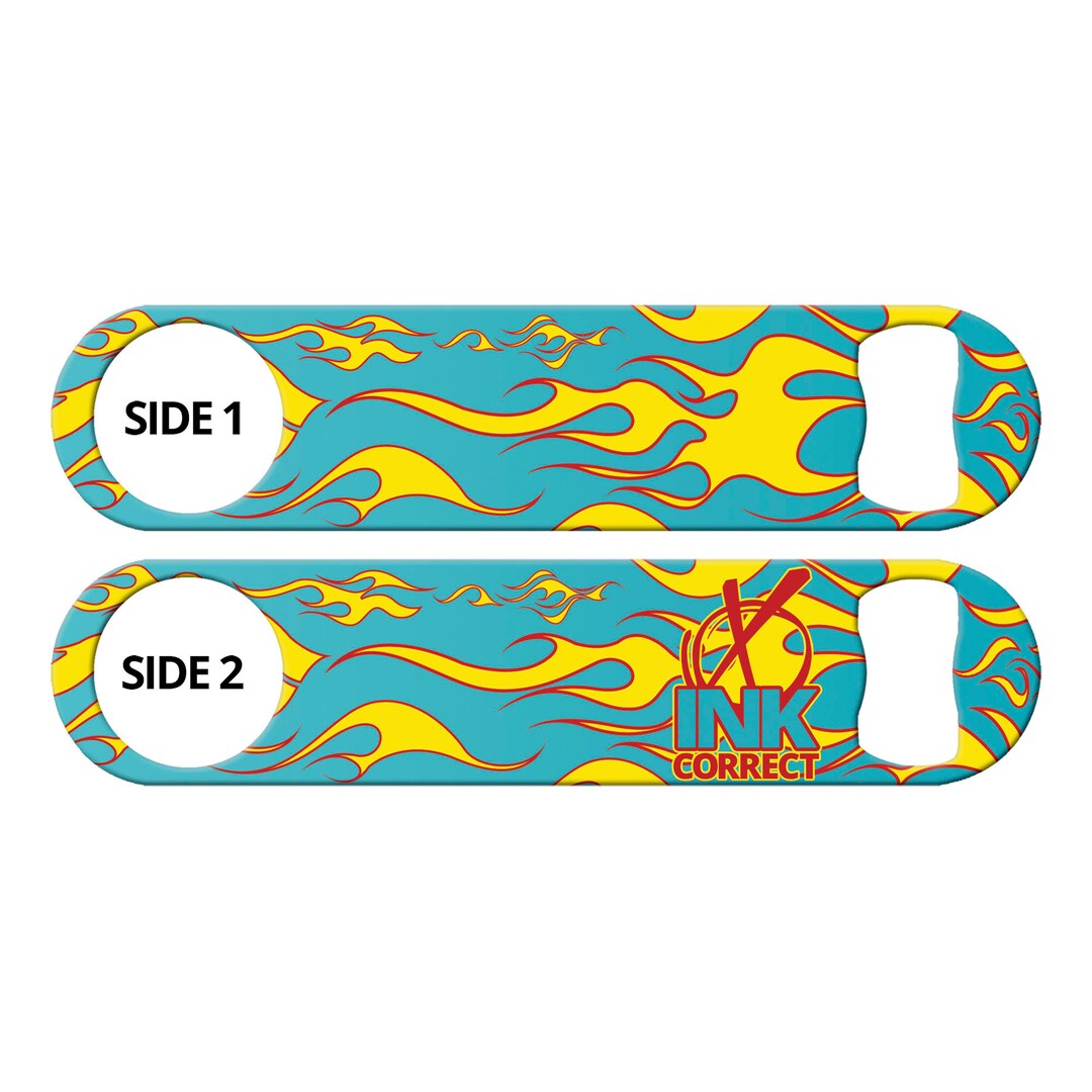 Bartender Bottle Openers for Bartender Gift With Flames Aqua Etsy