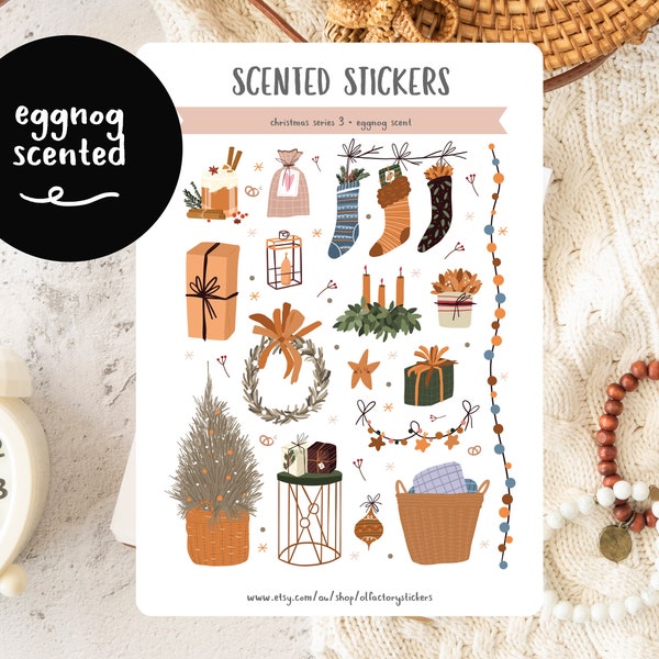 Hygge Christmas Stickers, Cute Scandi Stickers, Holiday Stickers, Xmas Kiss Cut Stickers for planners, Bullet Journals and Scrapbooking