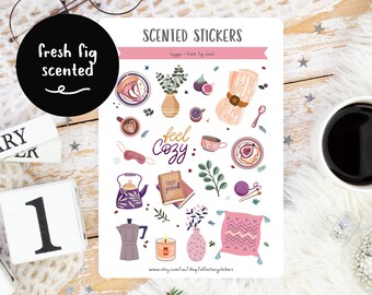 Adesivi Hygge Planner: Adesivi profumati al fico, accoglienti adesivi scandinavi
