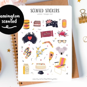 Australian Scented Planner Stickers - Lamington Fragrance
