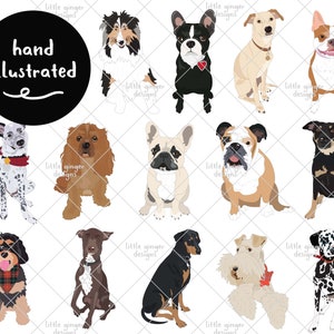 Dogs PNG Clipart, Dog Clipart, Animal Clipart, Pets Clipart, PNG for Cardmaking, Journals and Scrapbooking