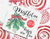 Christmas Sign Picture, Mistletoe Sign, Kisses Are Free, Hot Chocolate Christmas Station, Wall Deco, Wreath Sign, Christmas Decorations,