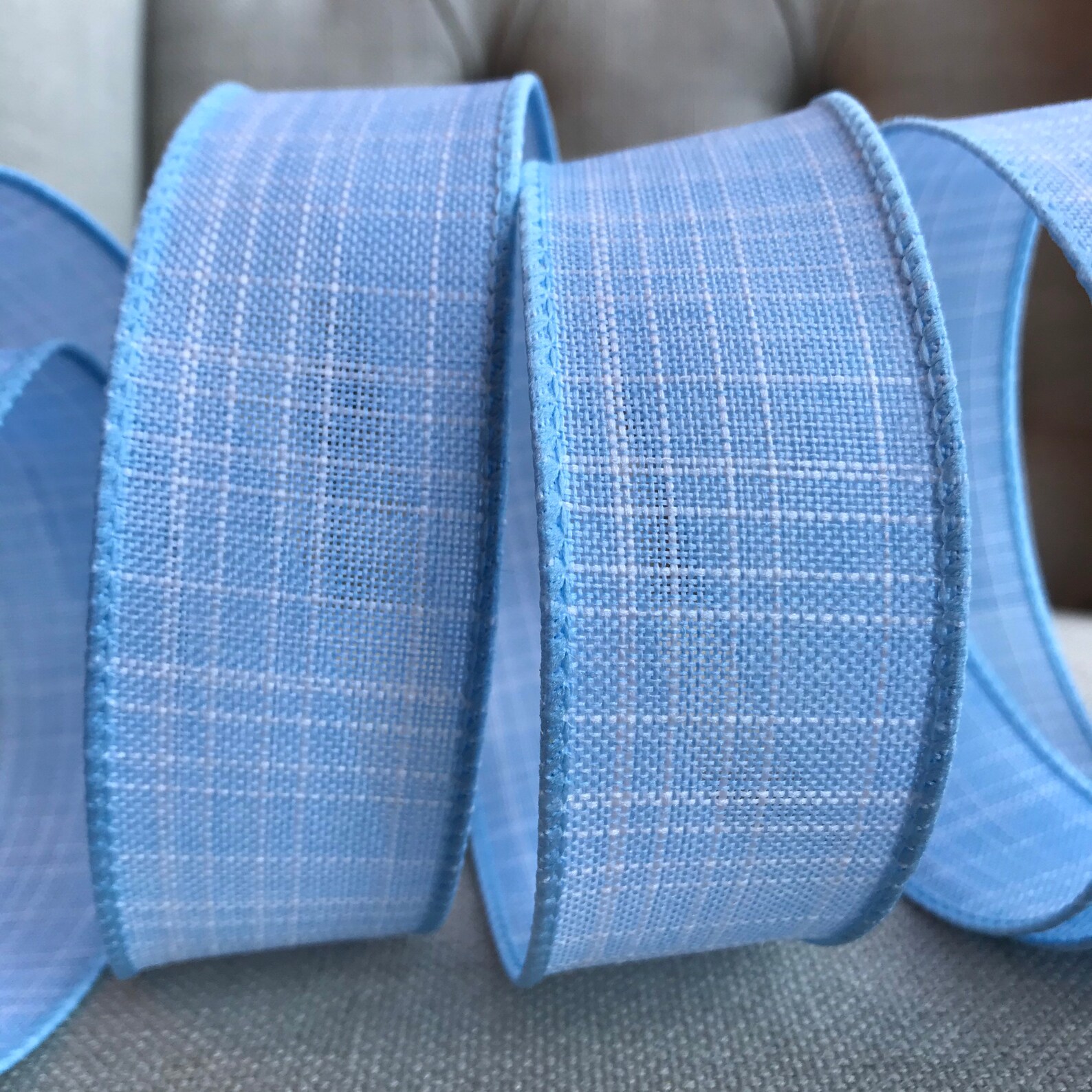 Wire Edged Ribbon 1.5 Wide Light Baby Blue Perfect Easter Etsy