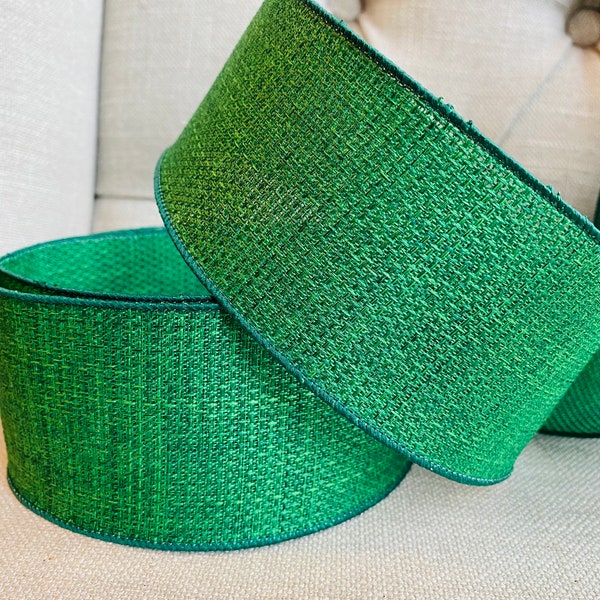 Green Burlap Ribbon Etsy UK