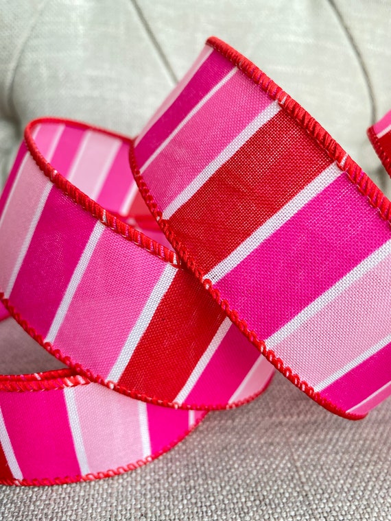Nine Stripe Webbing: Red & Pink Nine Stripe Webbing: Red & Pink