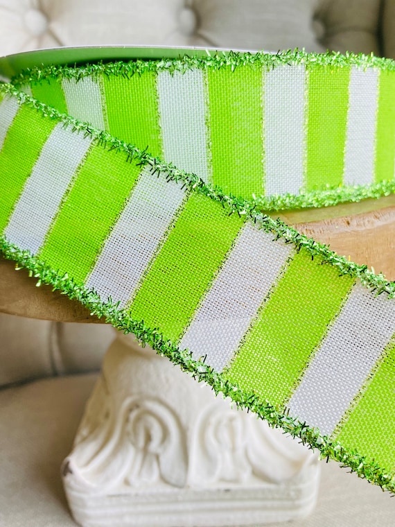 Fine Stripe Webbing in Lime Fine Stripe Webbing in Lime