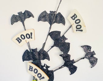 Halloween Wired Boo Bats  Hallowen Spary, Halloween Bats , 26” Long, Wreath, Halloween Decoration, Halloween Wreath, Bat Halloween