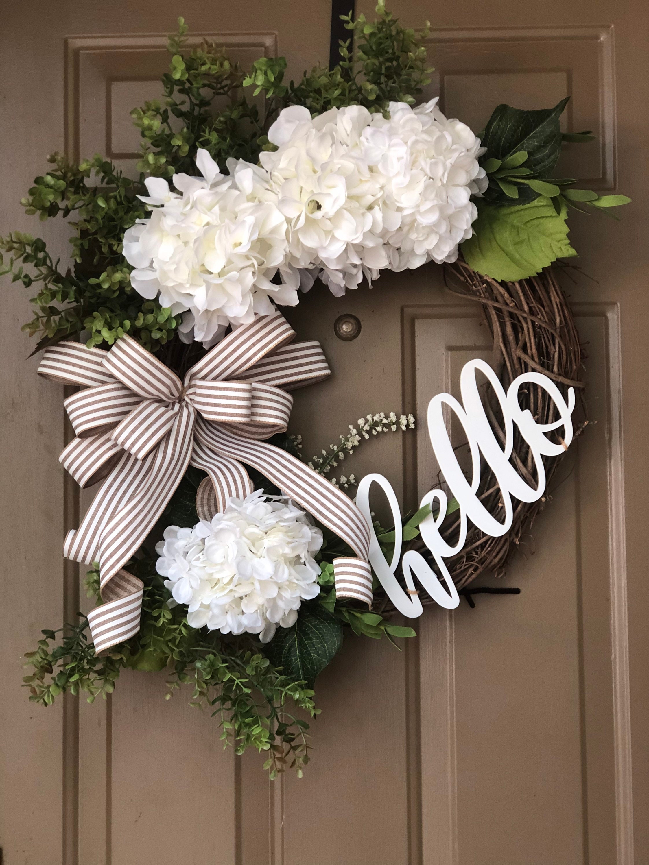 Hello Grapevine Wreath Hello Grapevine Wreath