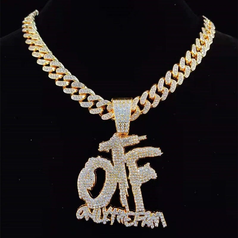 40 Offmen Hip Hop ONLY THE FAM Letters Pendant Necklace With Etsy
