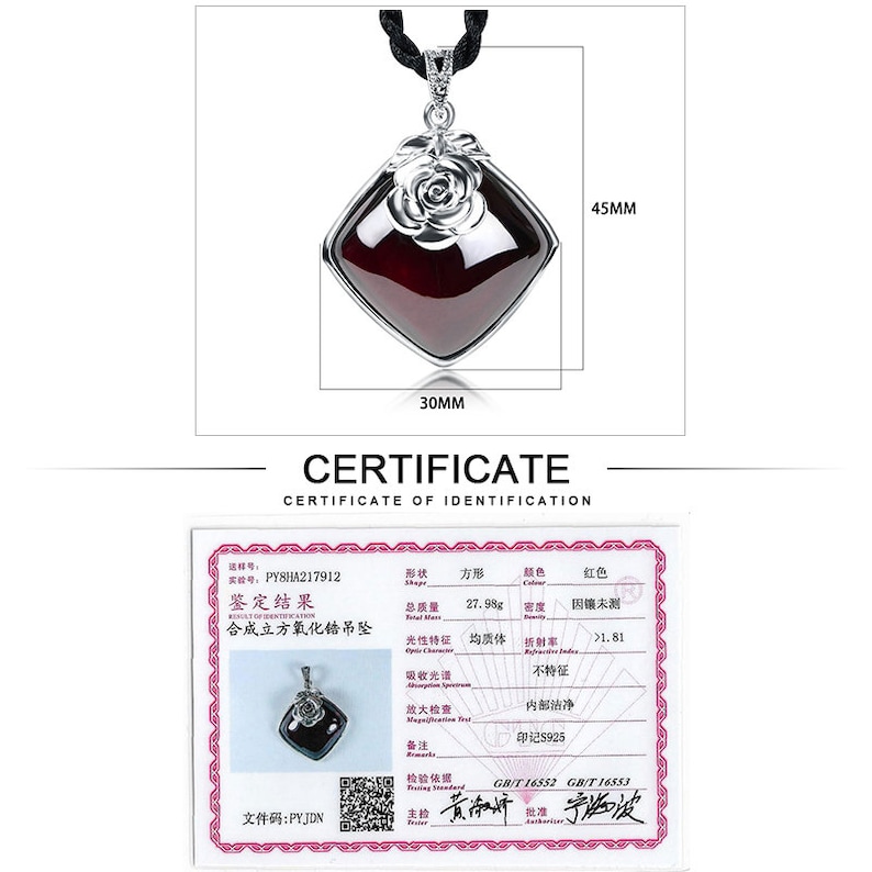 100/% 925 Sterling Silver Necklace Pendant For Women Retro Natural Precious Stones Vintage Thai Silver Pendant Jewelry