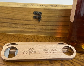 Personalised Wooden Bottle Opener, Groom Gifts, Gift For Father's Day, Groomsmen Gifts, Engraved Wedding Gift for Best Man, Gift idea