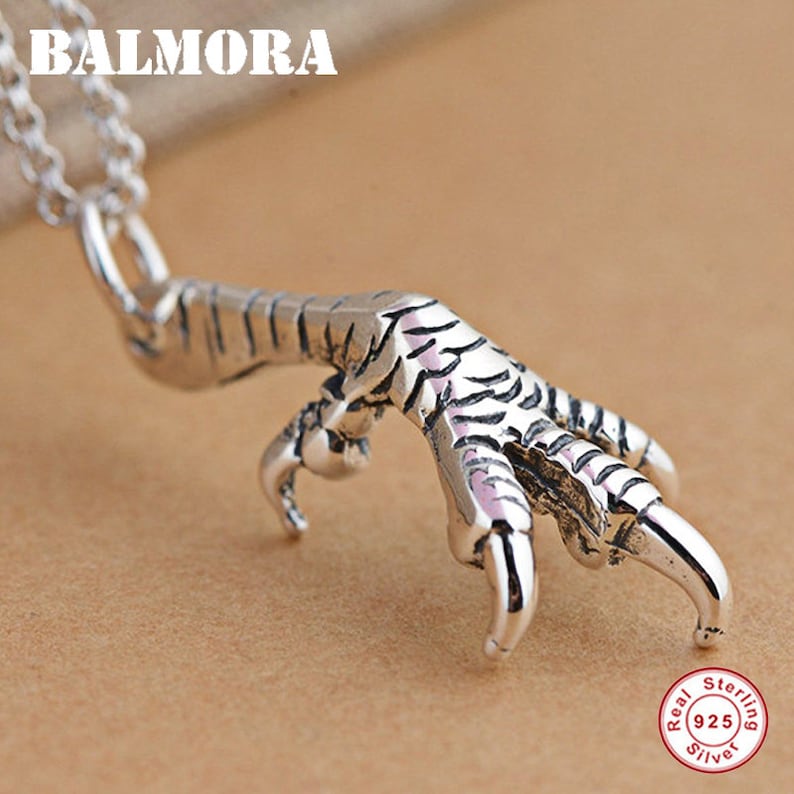 100/% Real 925 Sterling Silver Jewelry Eagle Talon Pendant for Necklace Silver Pendant for Women Men Accessories