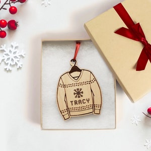 Ugly Christmas Sweater Ornament | Personalized Family Christmas Ornament 2025