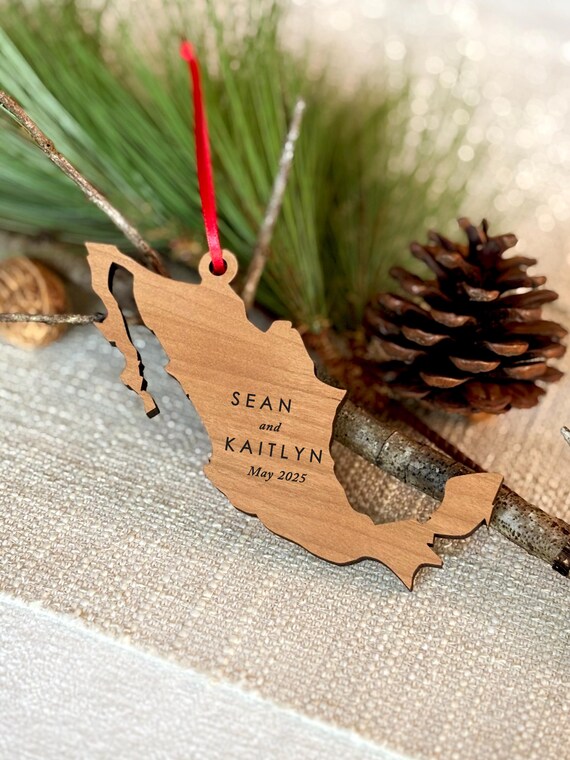 Cancun Mexico Ornament | Travel Country Shaped Ornament
