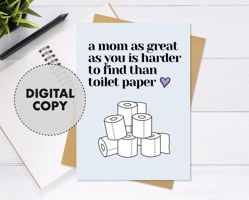 Printable Mother's Day Quarantine Card - Cute & Unique Greeting Card, Mother's Day Card, Quarantine Card 