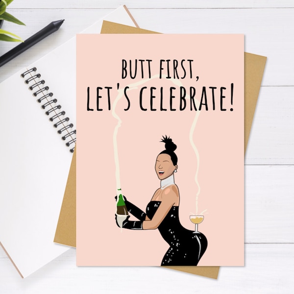 Kim Kardashian Congrats Card - Cute & Unique Greeting Card, Birthday Card, Funny Card, Celebration