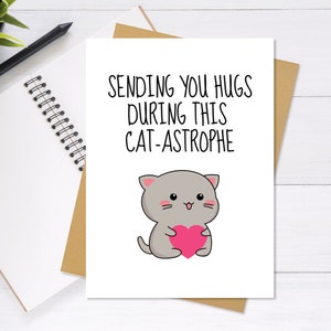 Cat Quarantine Love Card - Cute & Unique Greeting Card, Quarantine Card, Punny Card