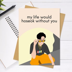 BTS J-Hope / Hoseok Valentine’s Day Card - Cute & Unique Greeting Card, Anniversary Card, BTS Card, Love, Punny Card