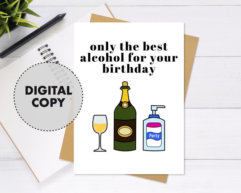 Printable Quarantine Birthday Card Cute &amp; Unique Greeting | Etsy