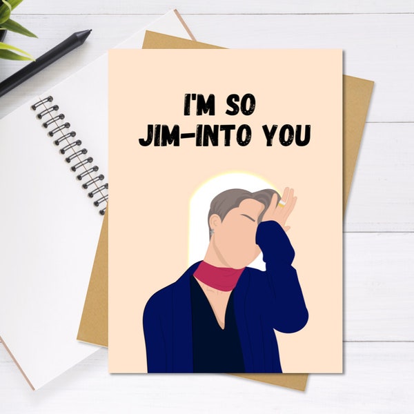 BTS Jimin Valentine's Day Card - Cute & Unique Greeting Card, Anniversary Card, BTS Card, Love, Punny Card