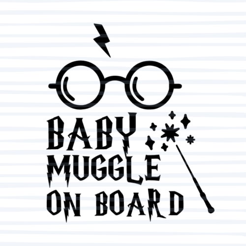 Baby Muggle on Board SVG