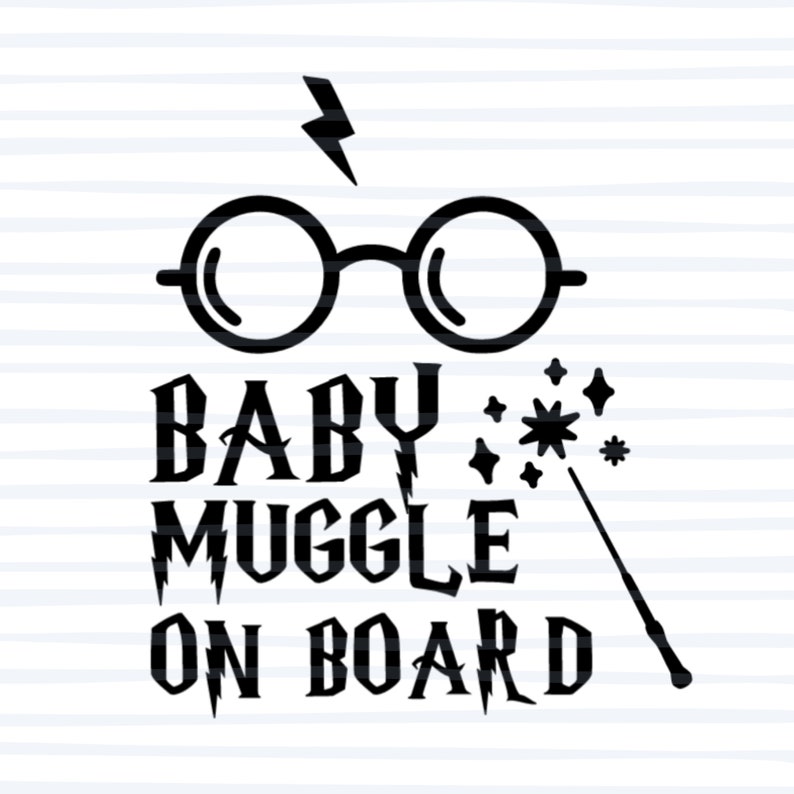 Baby Muggle on Board SVG