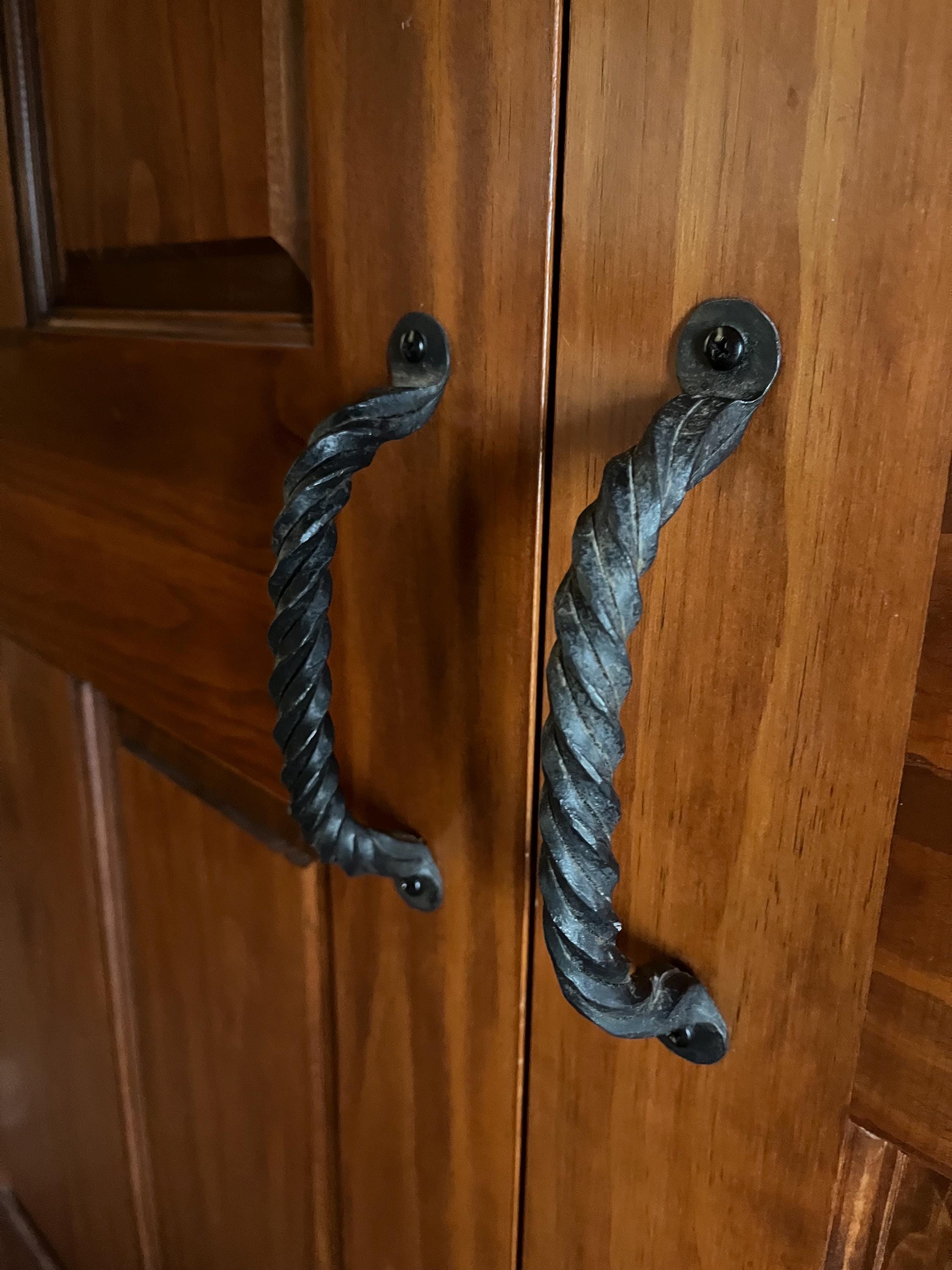 Barthe Rope Handle Large Rope Twist Handles/pulls Forged From 1/2” Square Steel Bar Stock ...