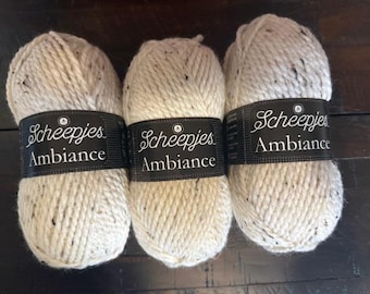 FINAL SALE:  Lot of Scheepjes Ambiance yarn (3 skeins) super chunky weight