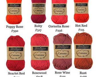 FINAL QUANTITIES:  Scheepjes Catona Yarn 50g skeins