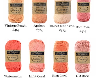 FINAL QUANTITIES:  Scheepjes Catona Yarn 50g skeins
