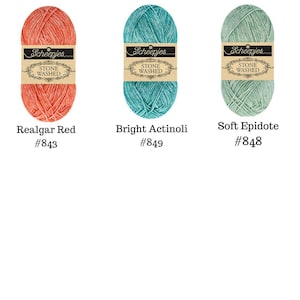 FINAL QUANTITIES: Scheepjes Stone Washed Yarn Realgar Red (#843)