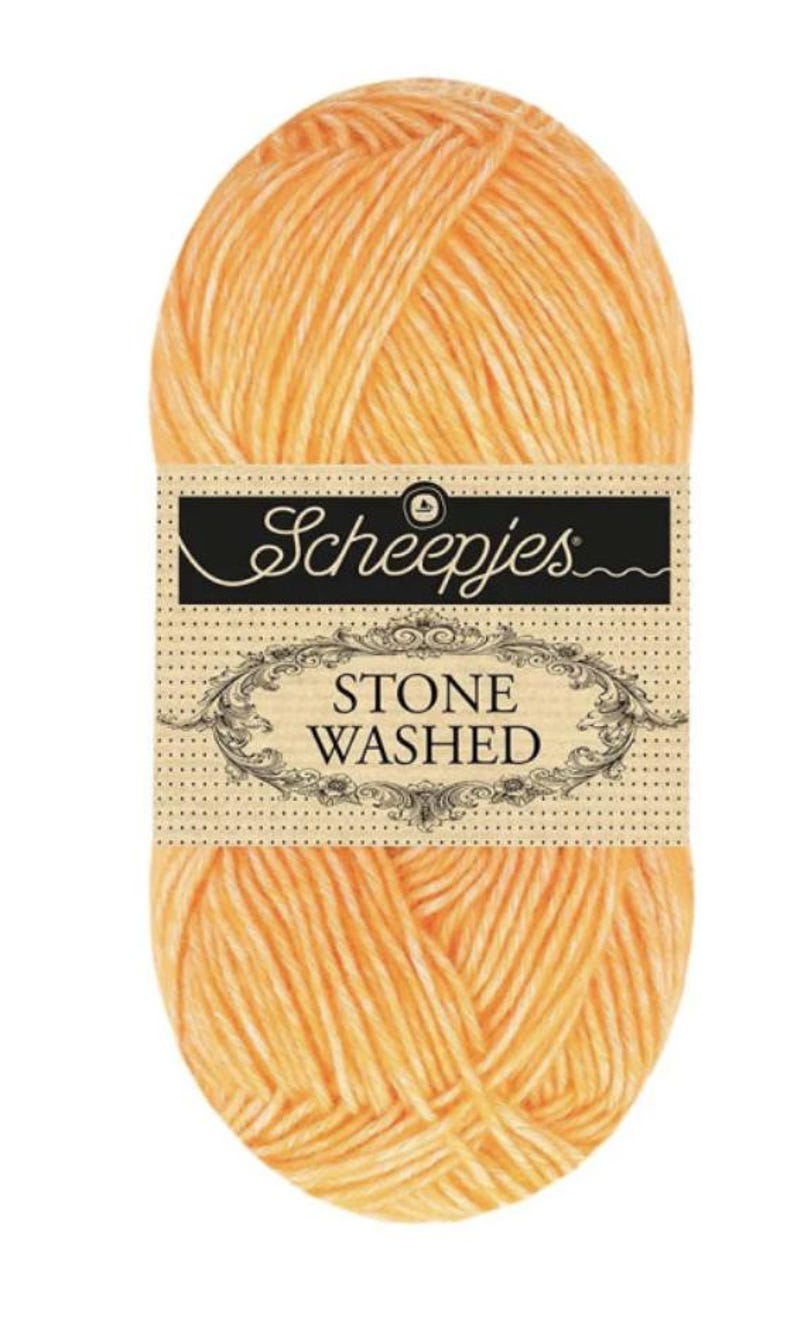 FINAL QUANTITIES: Scheepjes Stone Washed Yarn Orange Calcite (842)