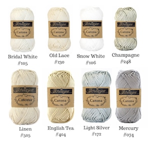 FINAL QUANTITIES:  Scheepjes Catona Yarn 50g skeins