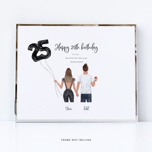 25. Geburtstagsgeschenk für Ihn, 25. Geburtstagsideen für Ihn, Geschenk für Freund, Geburtstagskarte für Verlobte, Alternative Geburtstagskarte für Ehemann